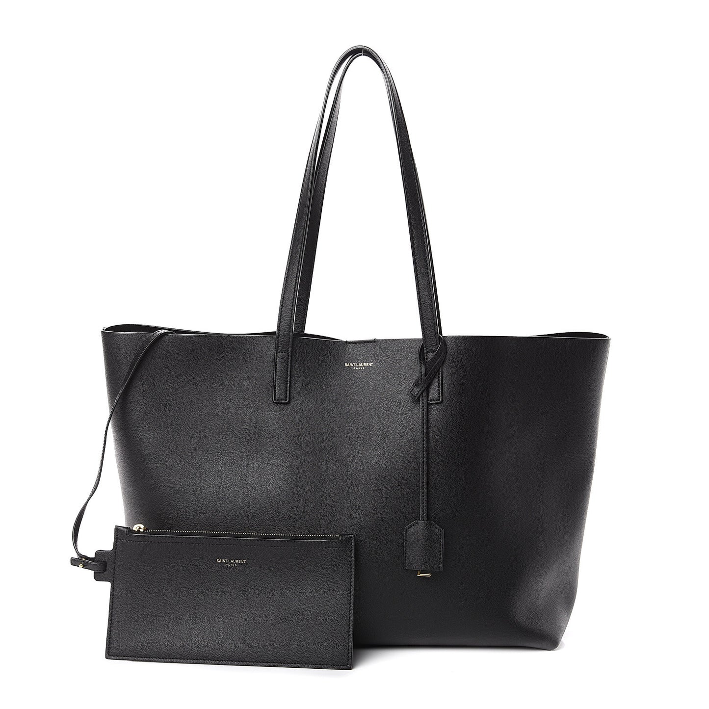 Calfskin Large Shopping Tote Black