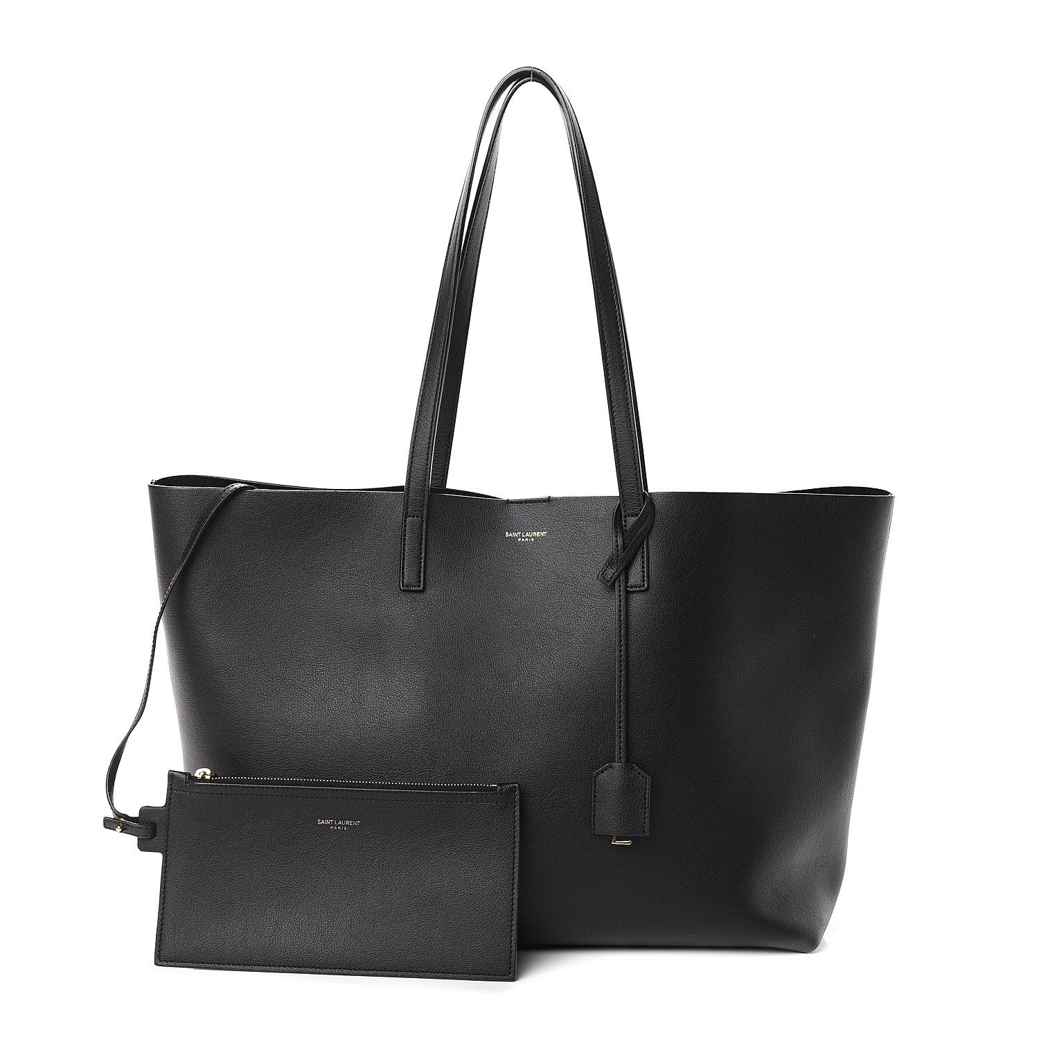 Saint Laurent Calfskin Large Shopping Tote Black 1 of 7