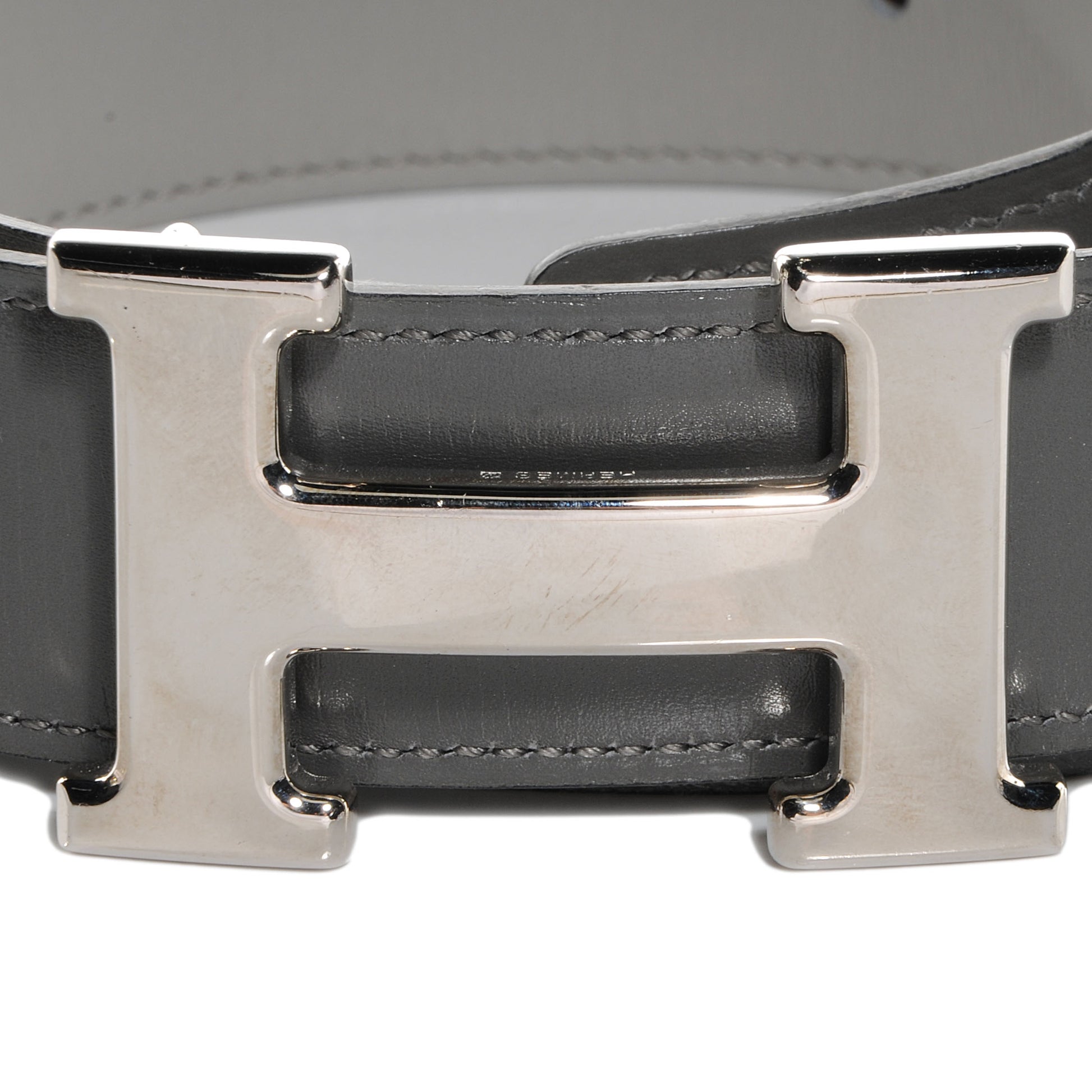 Hermes Box Reversible Polished Constance 32mm H Belt 70 Graphite Gris Pale 7 of 7