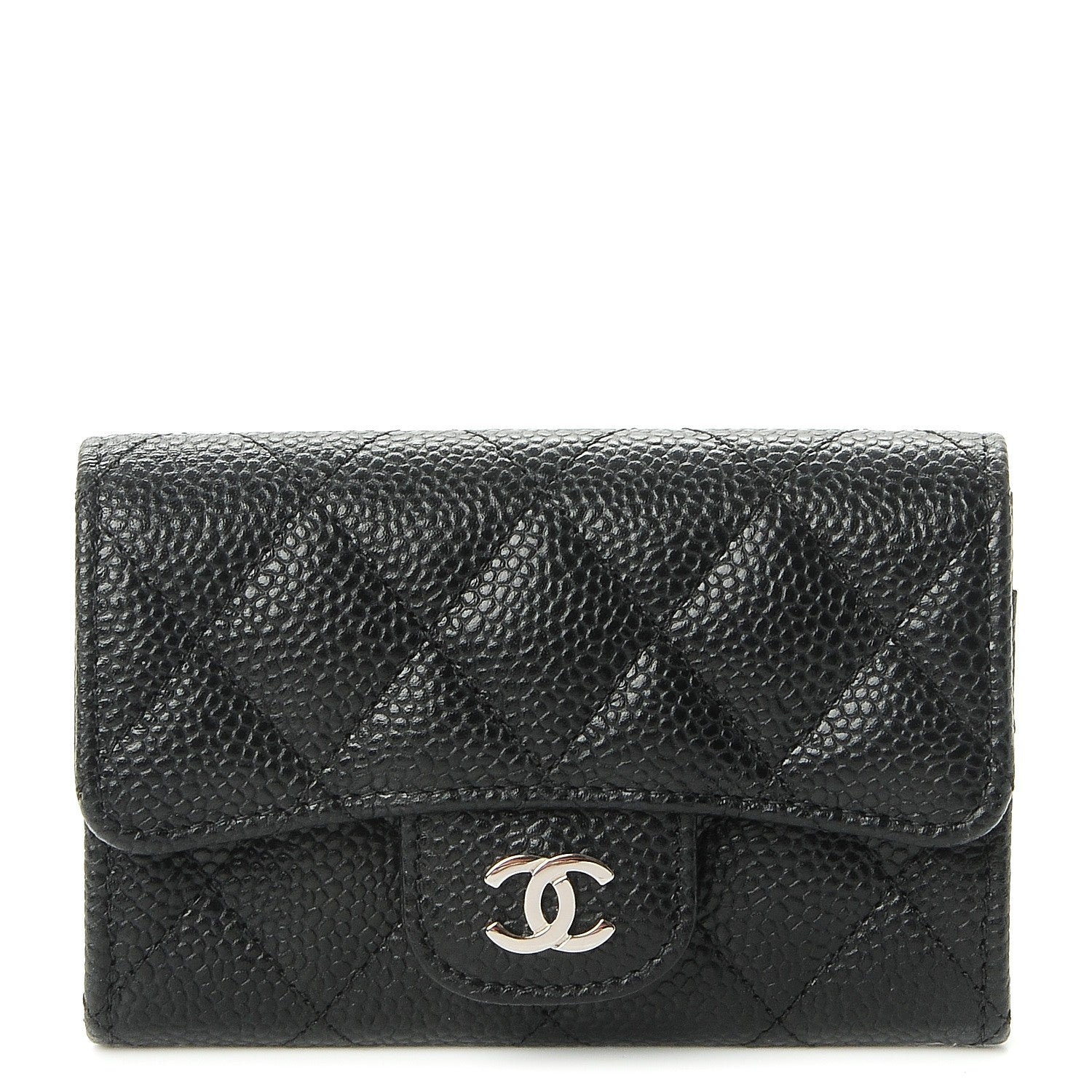 Chanel Caviar Quilted Flap Card Holder Black 1 of 9