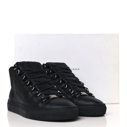 Balenciaga Agneau Arena Opaque Mens High Top Sneakers 41 Black 5 of 9