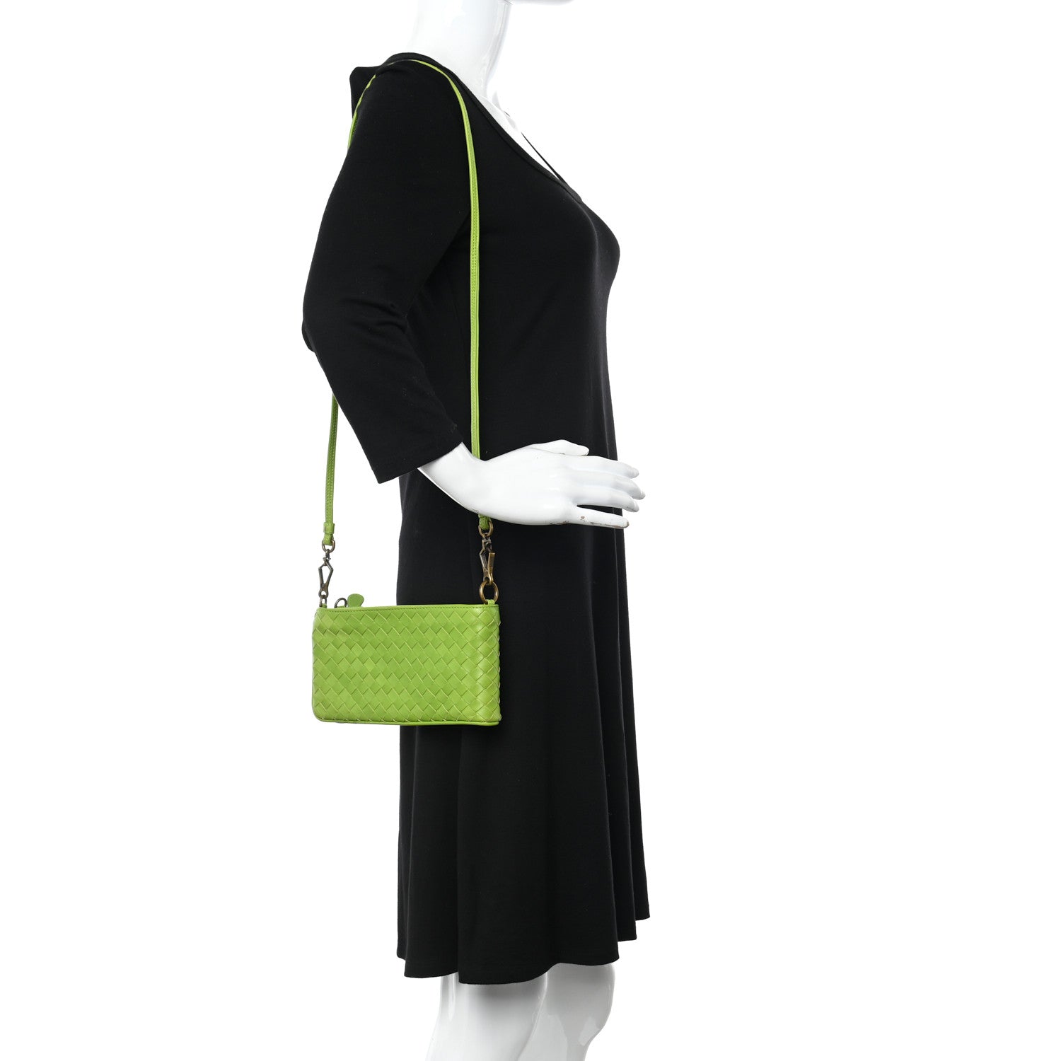 Bottega Veneta Nappa Intrecciato Convertible Clutch Kiwi 3 of 10