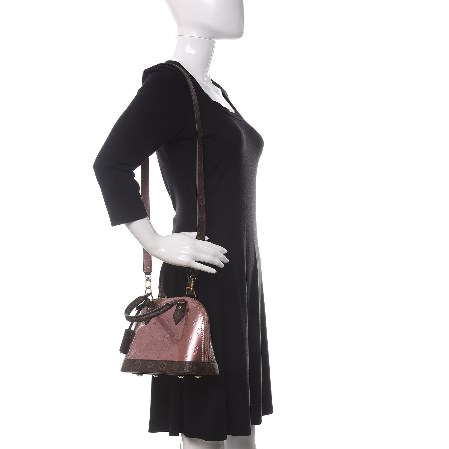 Louis Vuitton Vernis Epi Monogram Alma BB Rose Pale 2 of 10