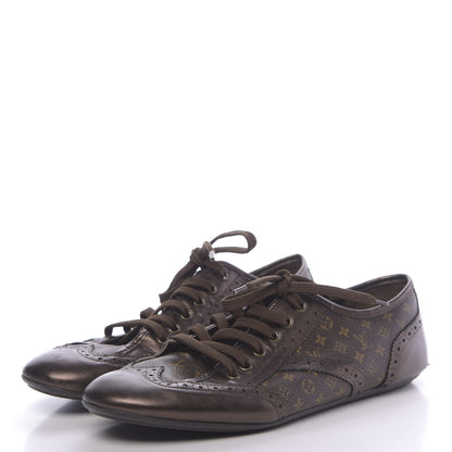 Louis Vuitton Calfskin Monogram Lyrics Sneakers 39.5 Bronze 3 of 9