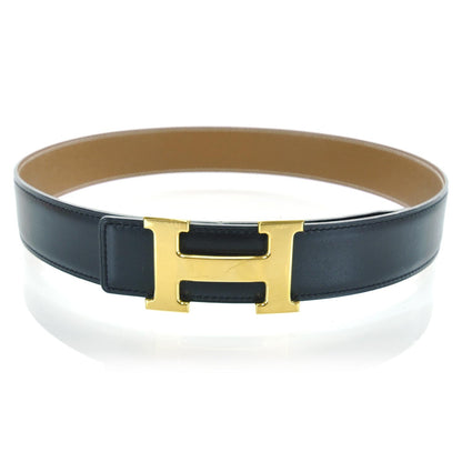 Hermes Box Epsom Leather Reversible H Belt 65 Noir Gold 1 of 6