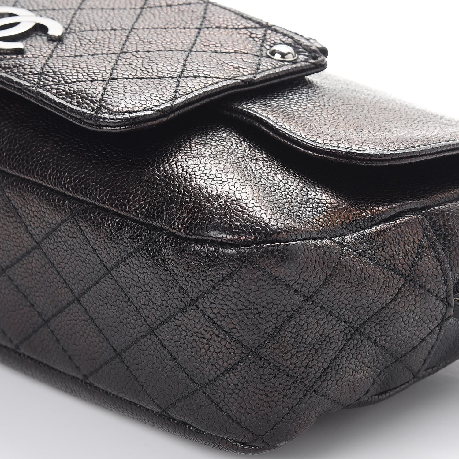 Chanel Metallic Glazed Caviar Small Pocket In The City Shoulder Bag Bronze 10 of 10