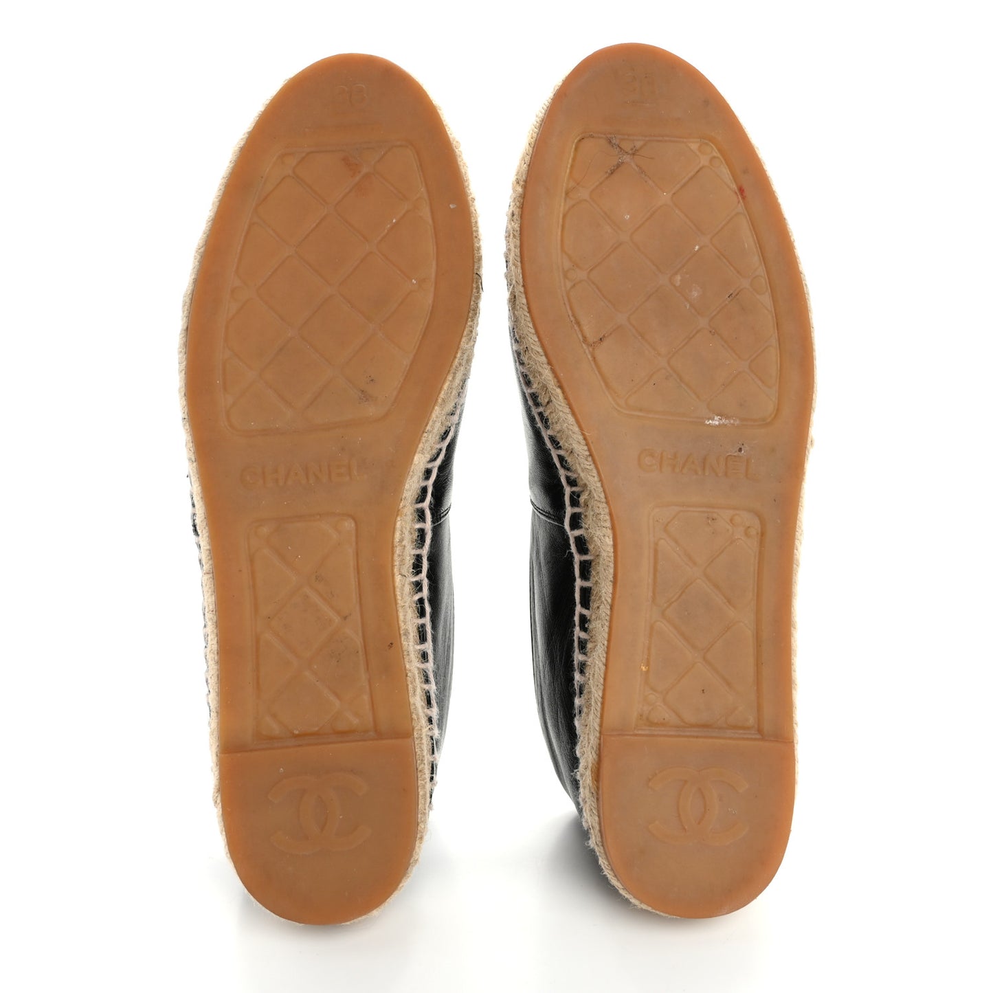 Lambskin CC Espadrilles 38 Black