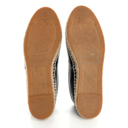 Chanel Lambskin CC Espadrilles 38 Black 7 of 14