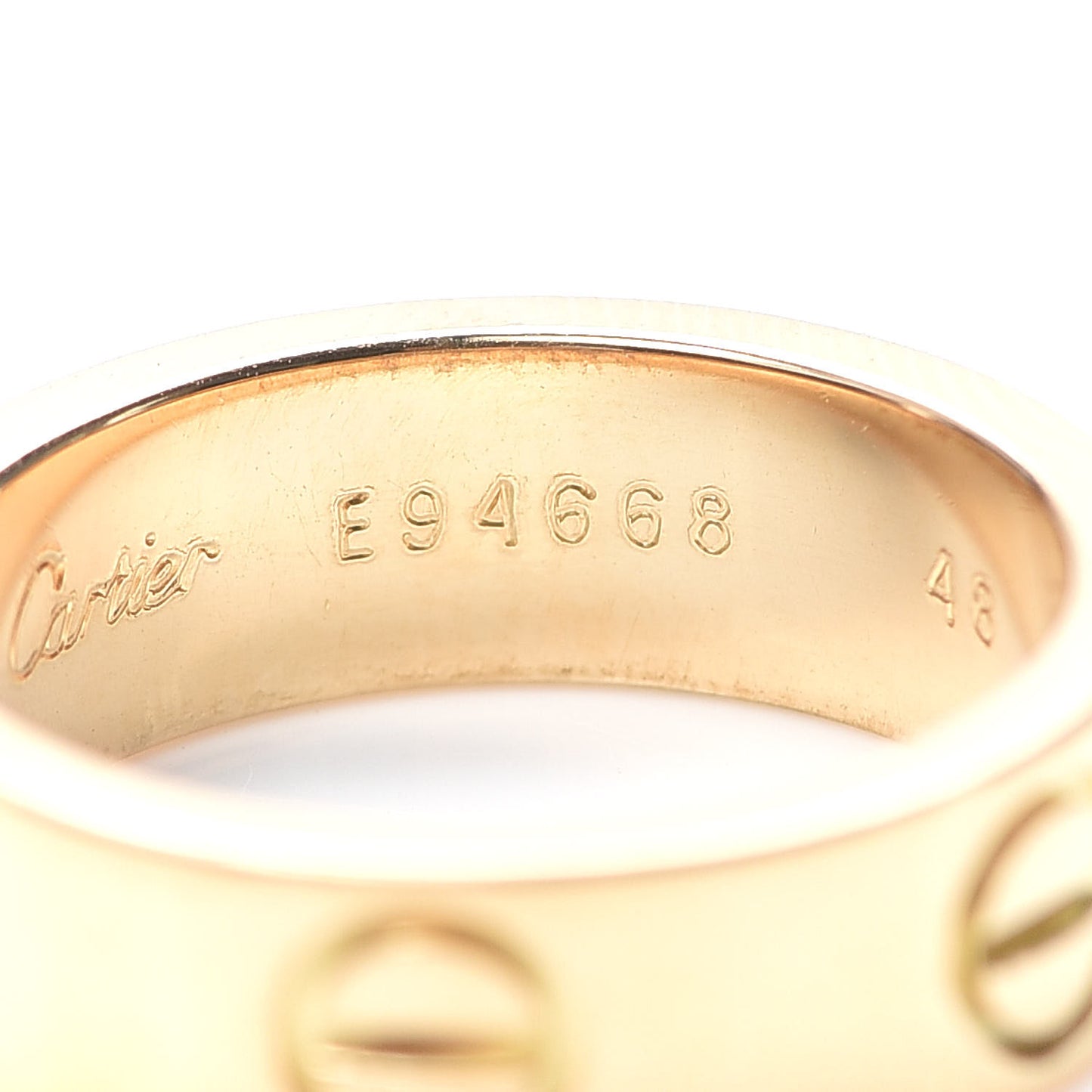 18K Yellow Gold 5.5mm LOVE Ring 48 4.5