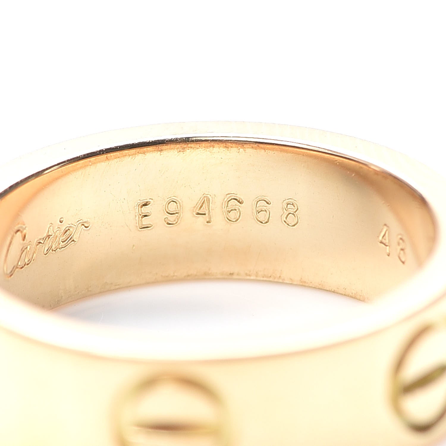 Cartier 18K Yellow Gold 5.5mm LOVE Ring 48 4.5 5 of 8