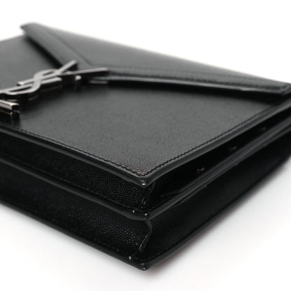 Saint Laurent Grain De Poudre Monogram Cassandra Clasp Bag Black Rouge Legion 9 of 10