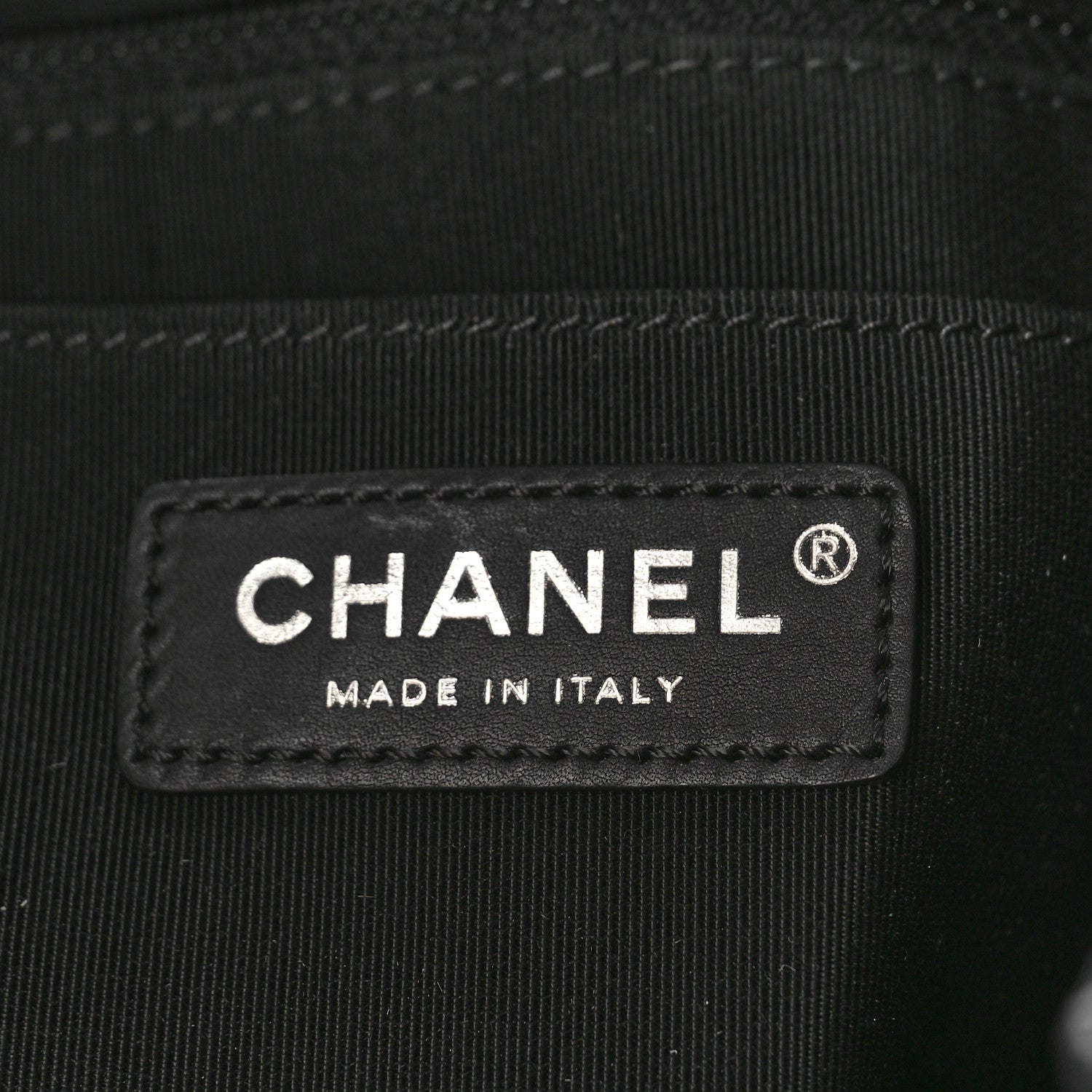 Chanel Caviar Flat Quilted CC Chain Bucket Drawstring Bag Black 6 of 9