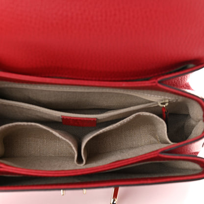 Gucci Dollar Calfskin Interlocking G Top Handle Shoulder Bag Red 7 of 10