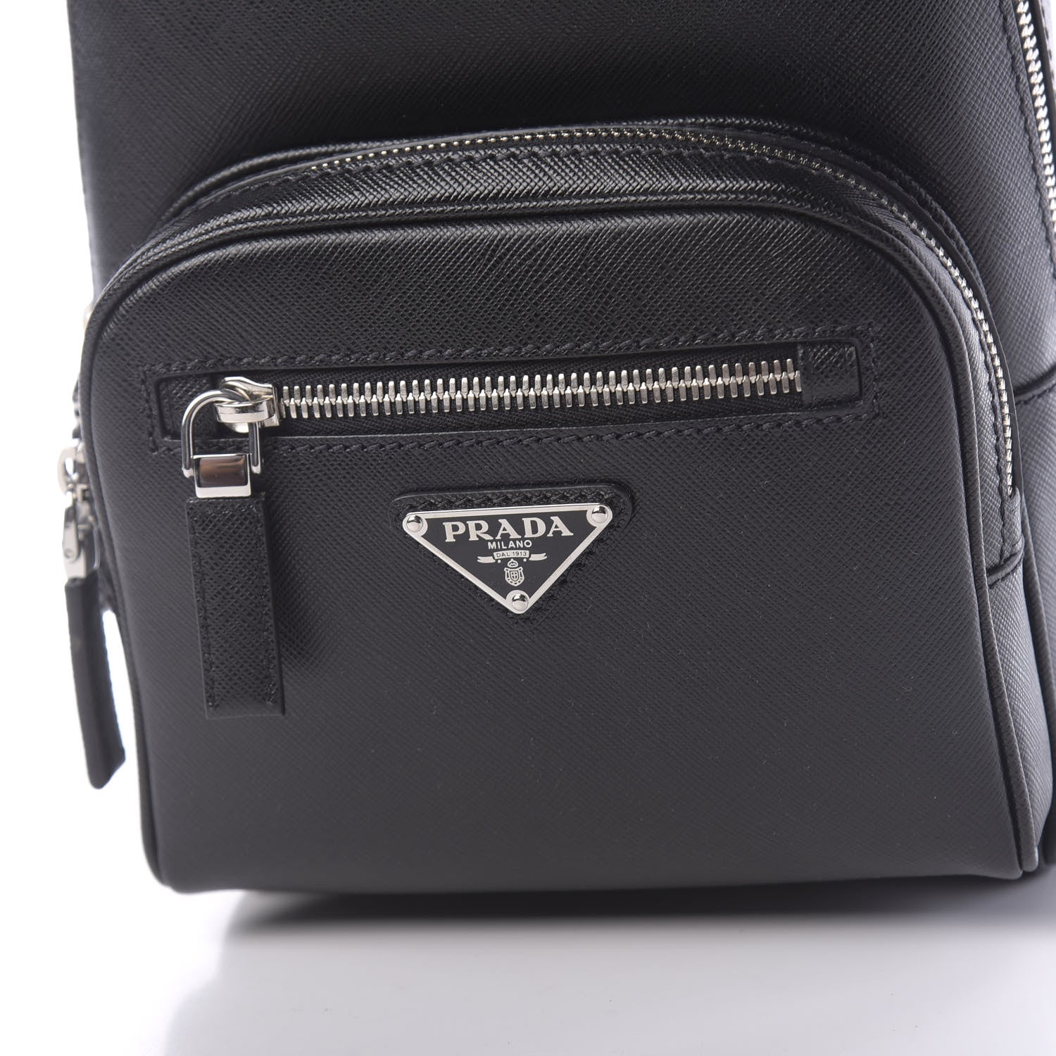 Prada Saffiano Sling Backpack Black 9 of 10
