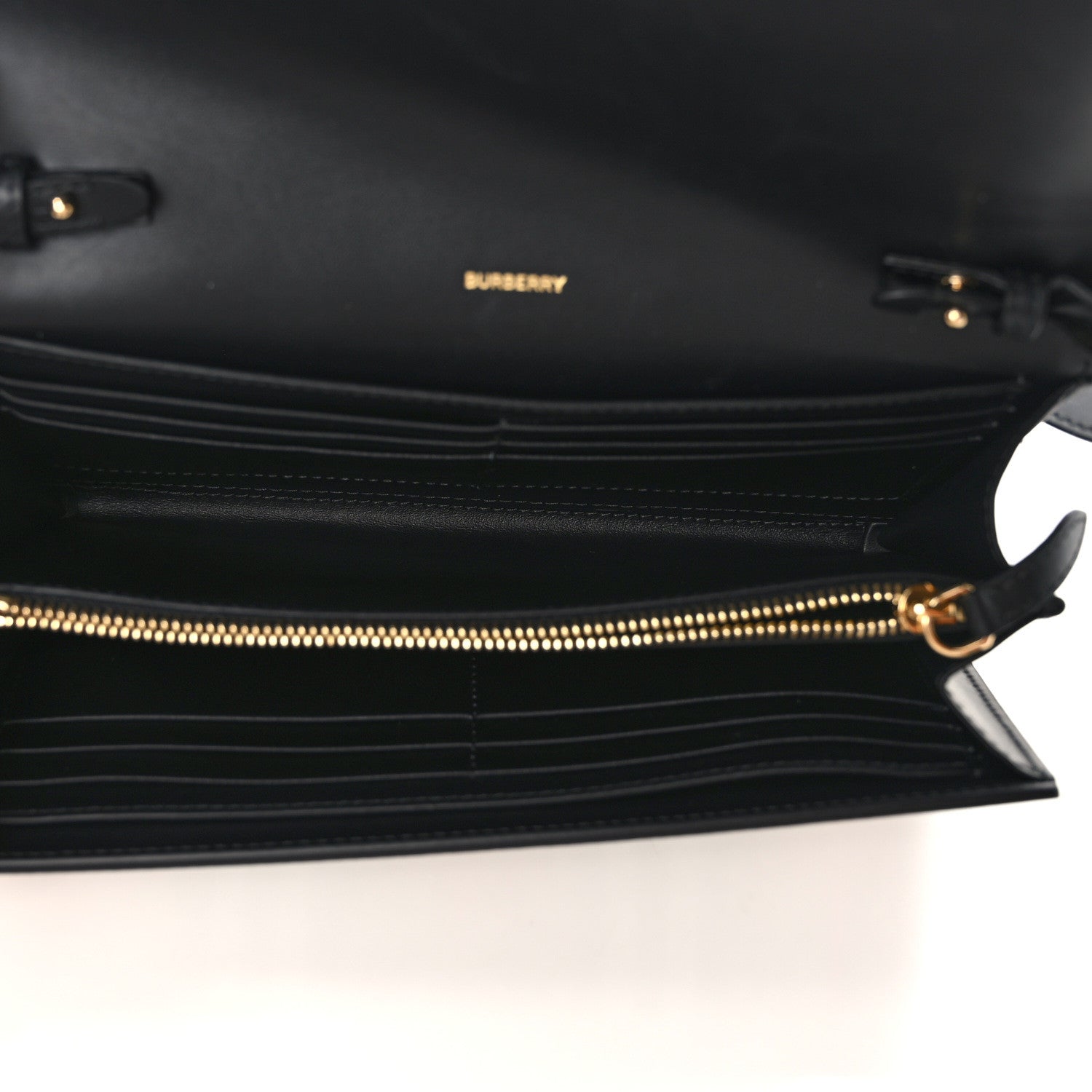 Burberry E-Canvas Icon Stripe Hannah Wallet With Detachable Strap Archive Beige Black 5 of 8