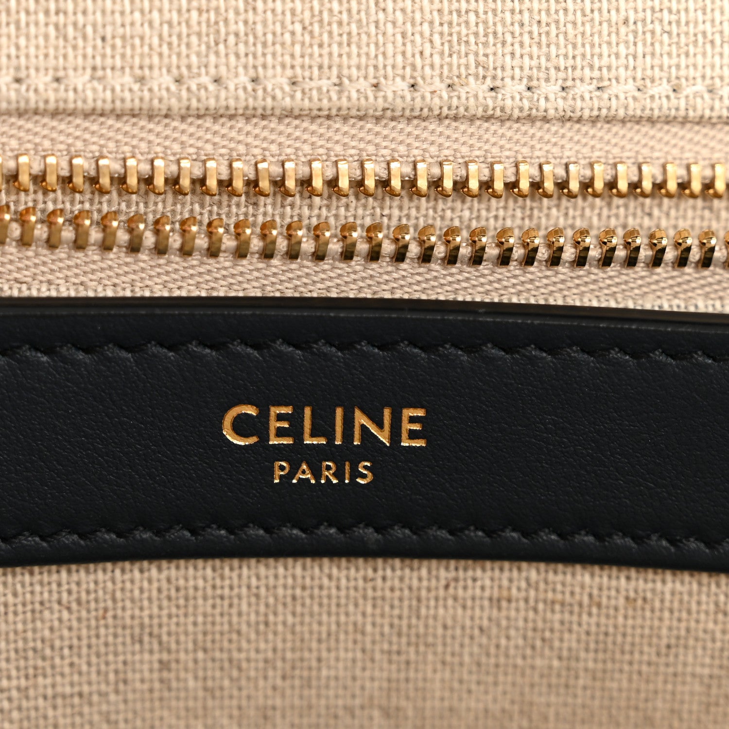 Celine Canvas Calfskin Teen Soft 16 Shoulder Bag Vanilla Navy 6 of 14