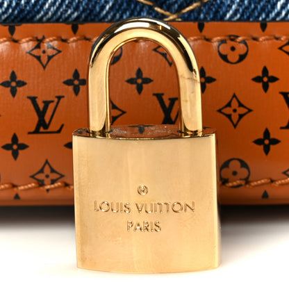 Louis Vuitton Denim Calfskin Reverse Monogram Malletage Alma BB Blue 8 of 12