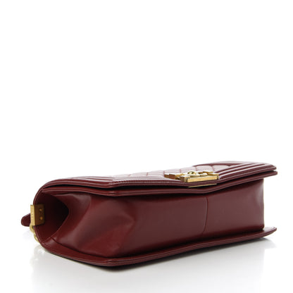 Chanel Lambskin Quilted Medium Boy Flap Burgundy 4 of 11