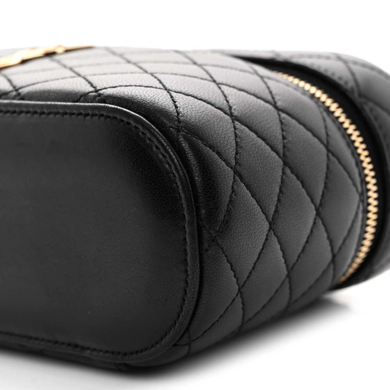 Saint Laurent Lambskin Quilted Mini Gaby Vanity Case Black 10 of 11