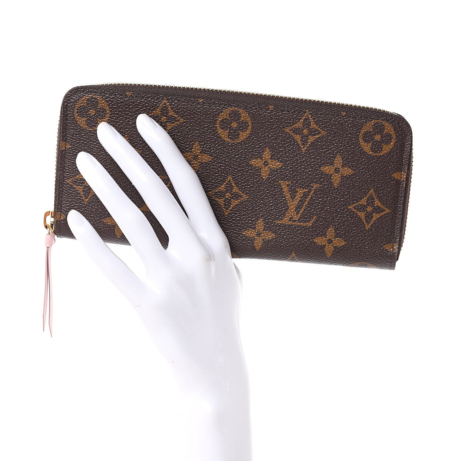 Louis Vuitton Monogram Clemence Wallet Rose Ballerine 2 of 8
