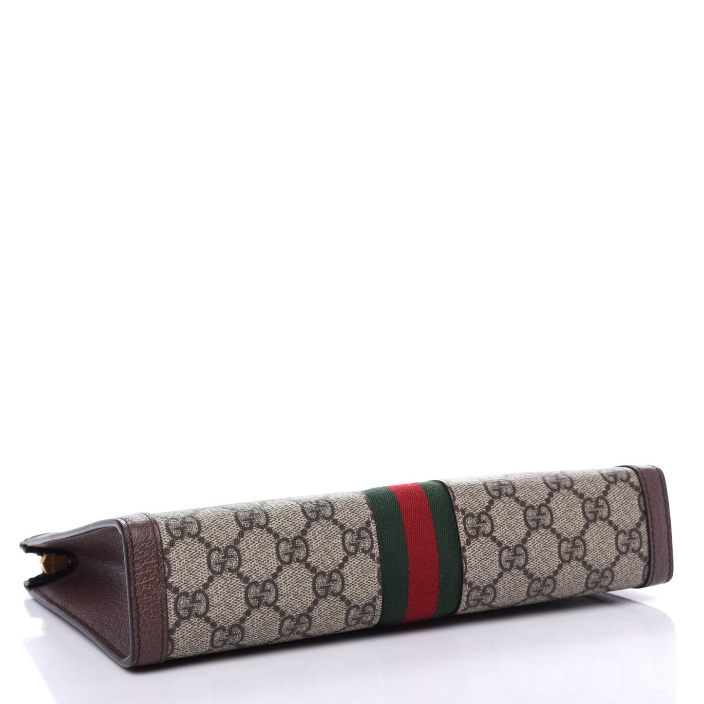 GG Supreme Monogram Web Ophidia Pouch Brown