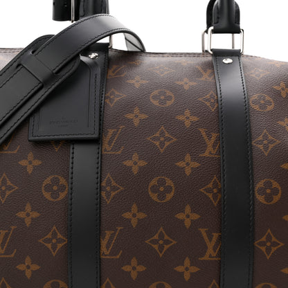 Louis Vuitton Monogram Macassar Keepall Bandouliere 45 6 of 9