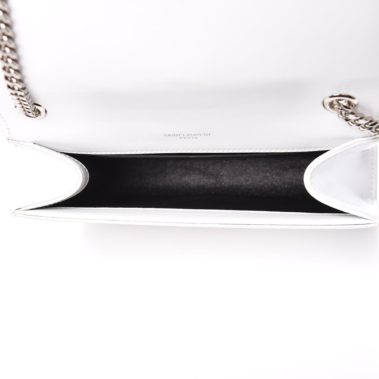 Smooth Calfskin Small Monogram Kate Satchel Optical White