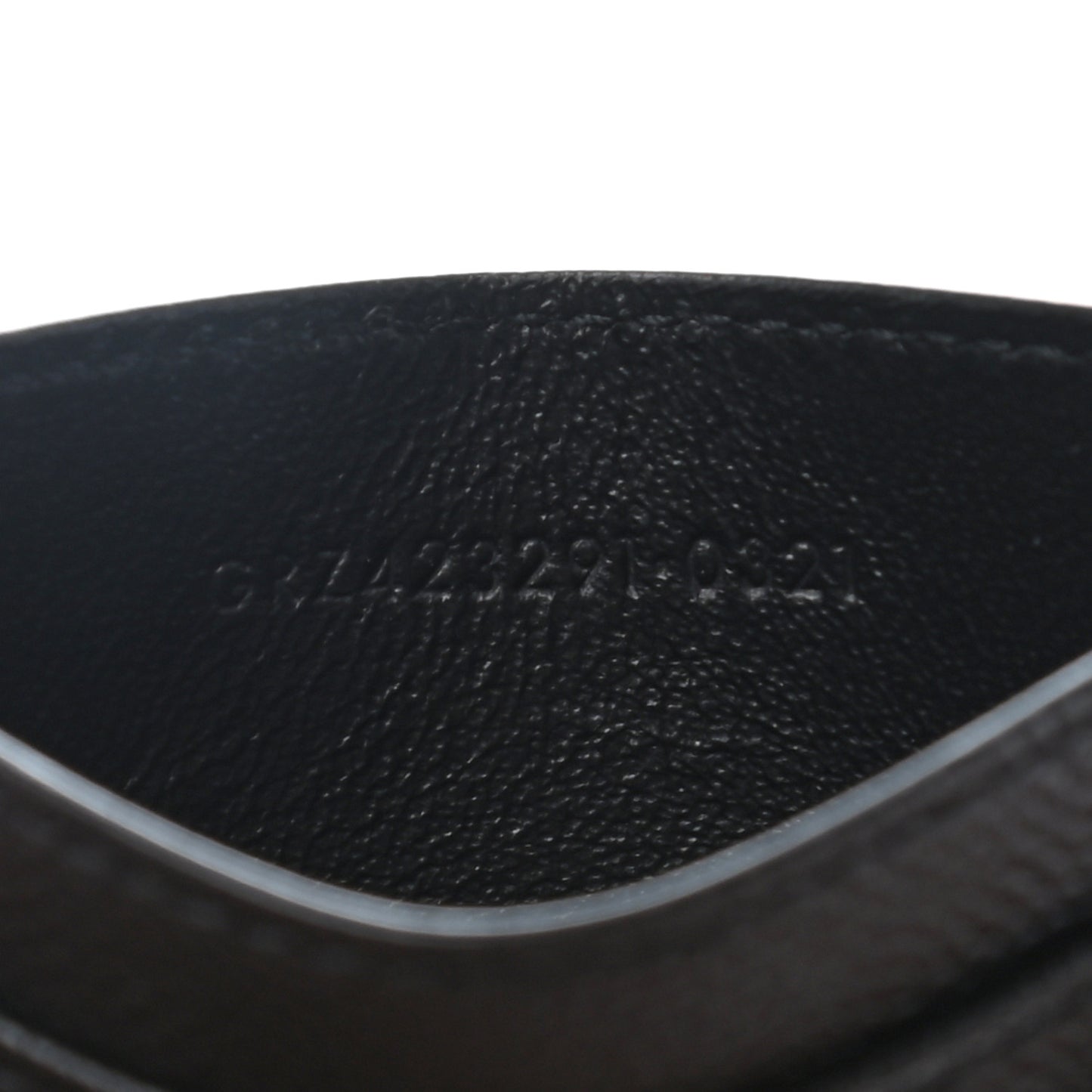 Grain De Poudre Matelasse Chevron Monogram Credit Card Case Black