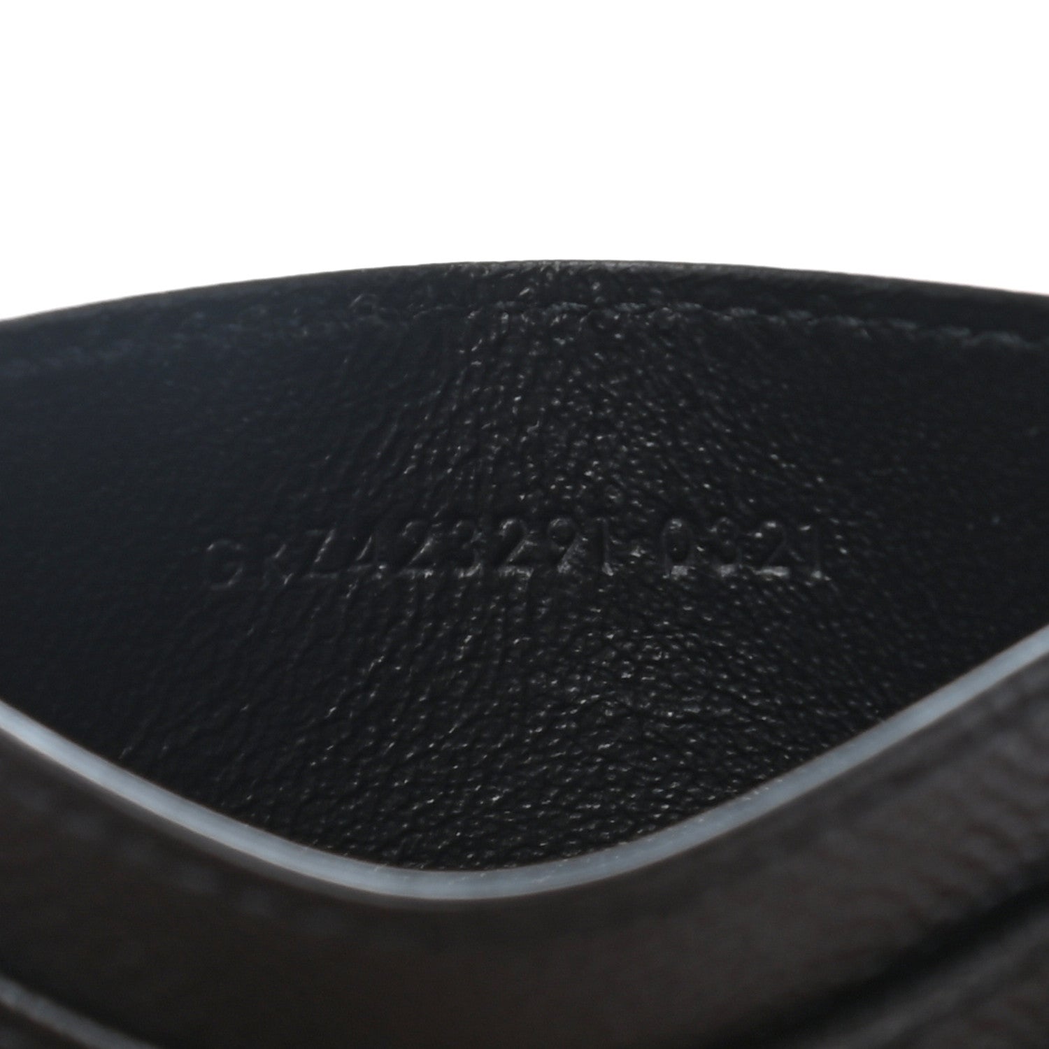Saint Laurent Grain De Poudre Matelasse Chevron Monogram Credit Card Case Black 7 of 7