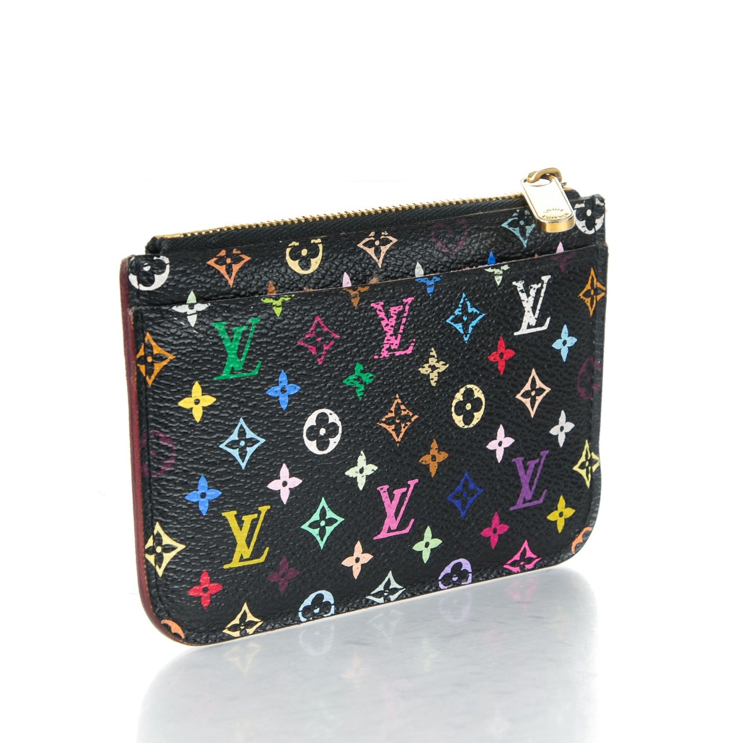 Monogram Multicolor Key Pouch Black Violet