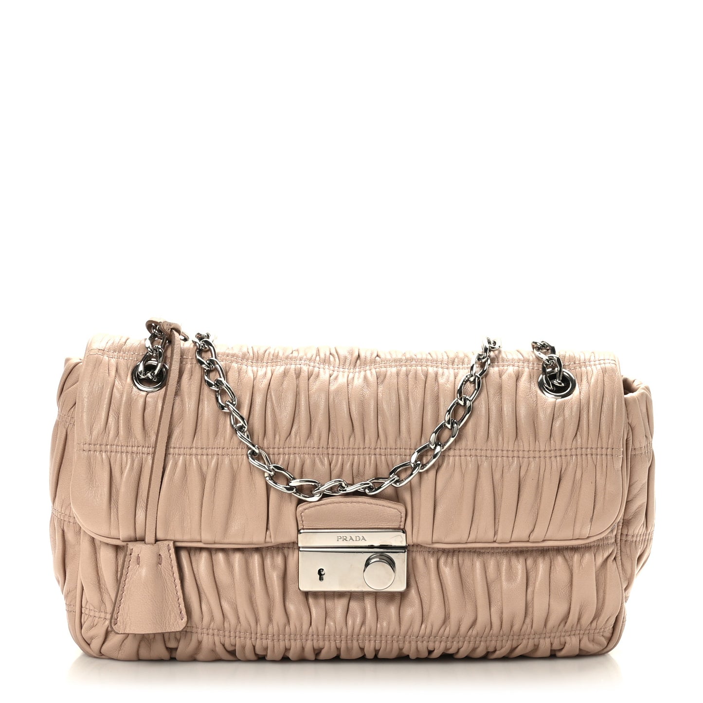 Nappa Gaufre Medium Sound Flap Shoulder Bag Cipria