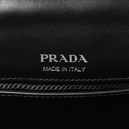 Prada City Calf Crystal Embellished Ribbon Bag Black 6 of 9