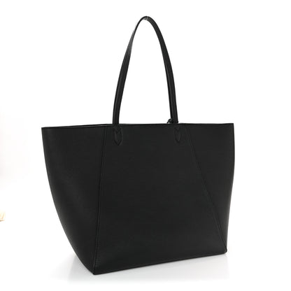 Louis Vuitton Calfskin Lockme Cabas Black 3 of 15