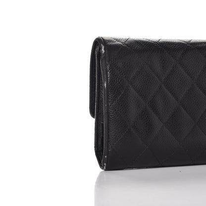 Chanel Caviar Quilted Large Flap Wallet Black 12 of 14