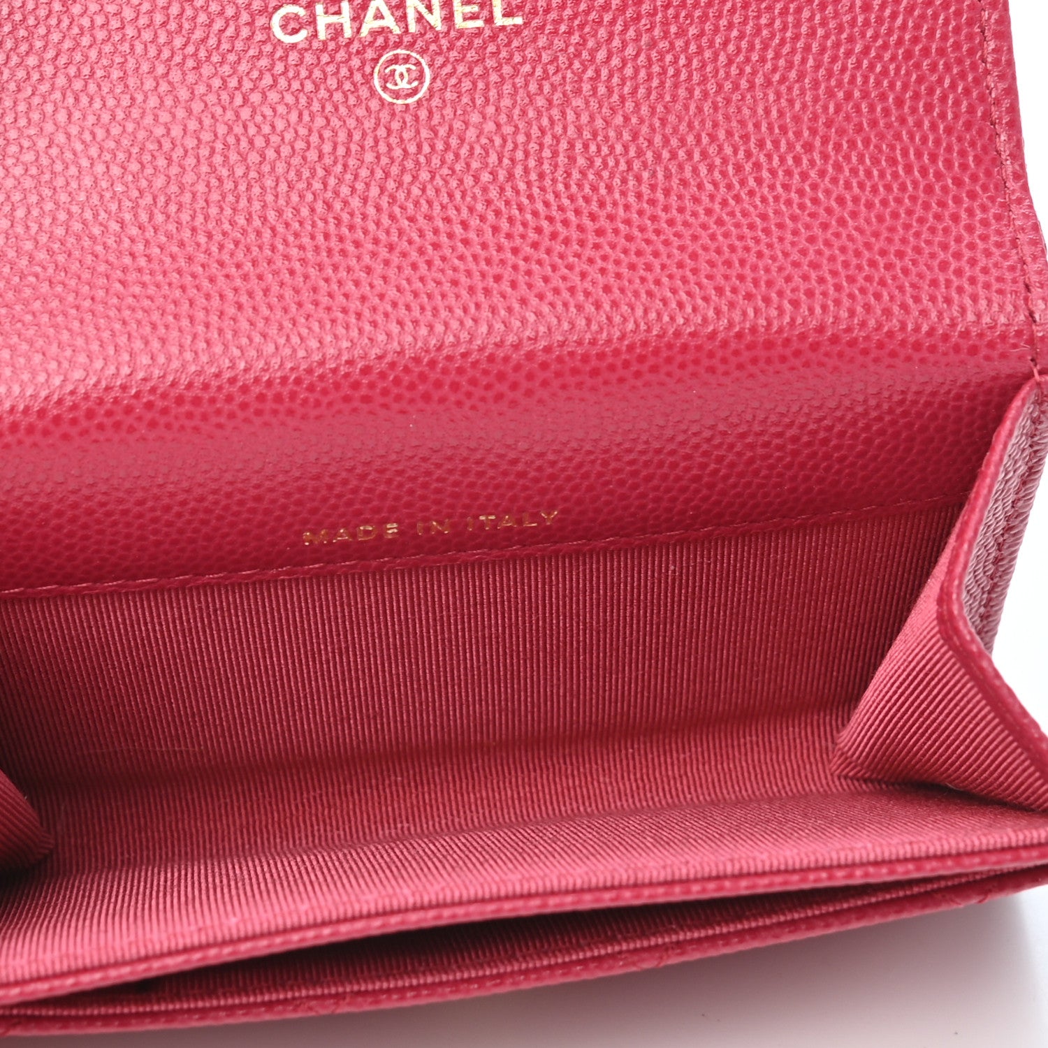 Chanel Caviar Quilted Flap Card Holder Wallet Dark Pink 5 of 9