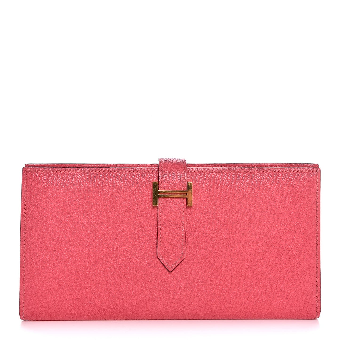 Chevre Mysore Bearn Gusset Wallet Rose Azalee