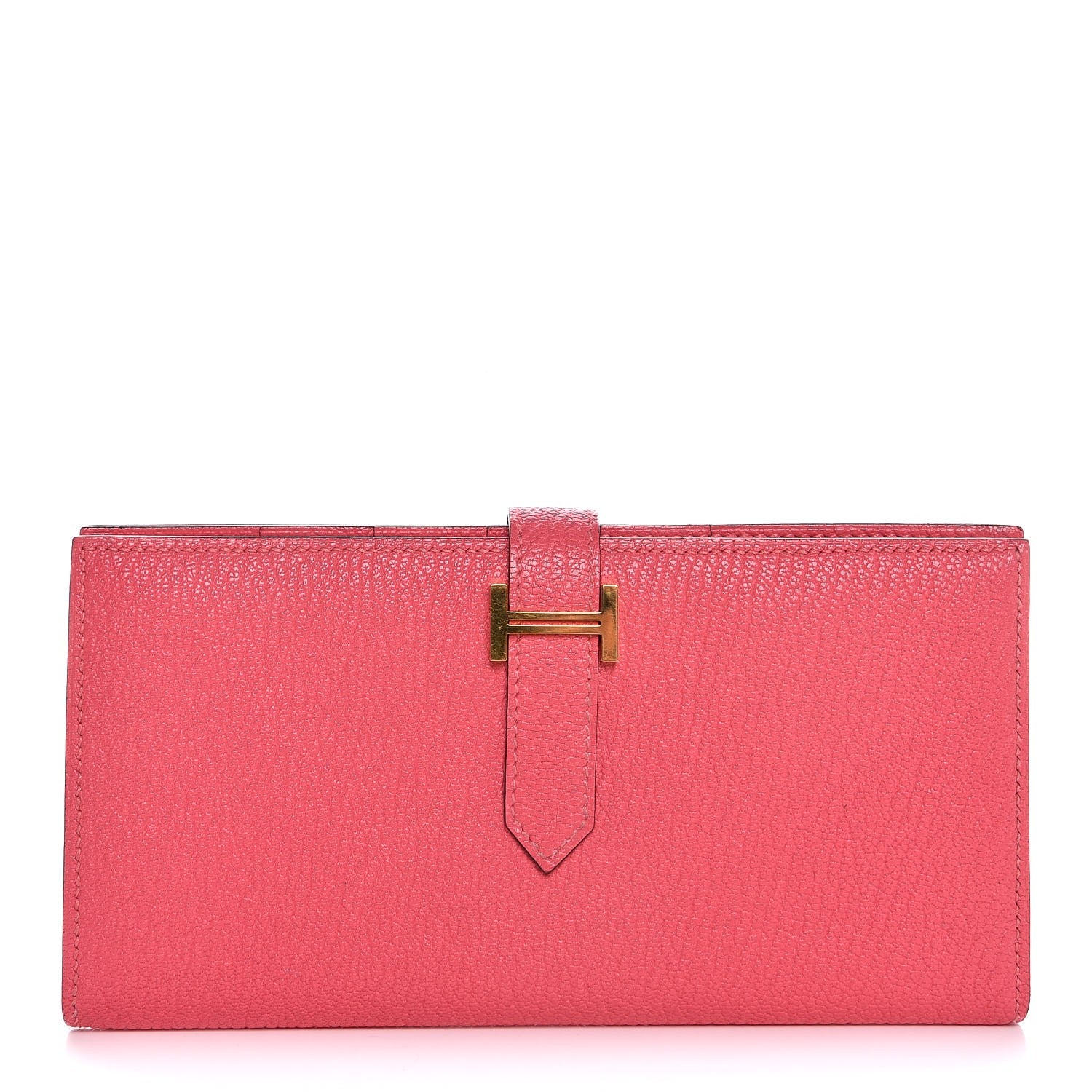Hermes Chevre Mysore Bearn Gusset Wallet Rose Azalee 1 of 8