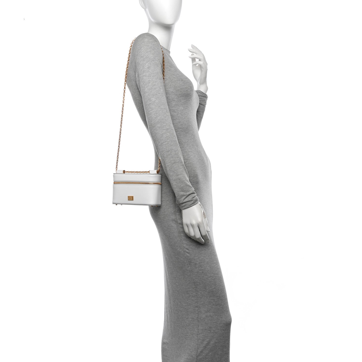 Dolce & Gabbana Calfskin Sicily Crossbody Bag White 2 of 9