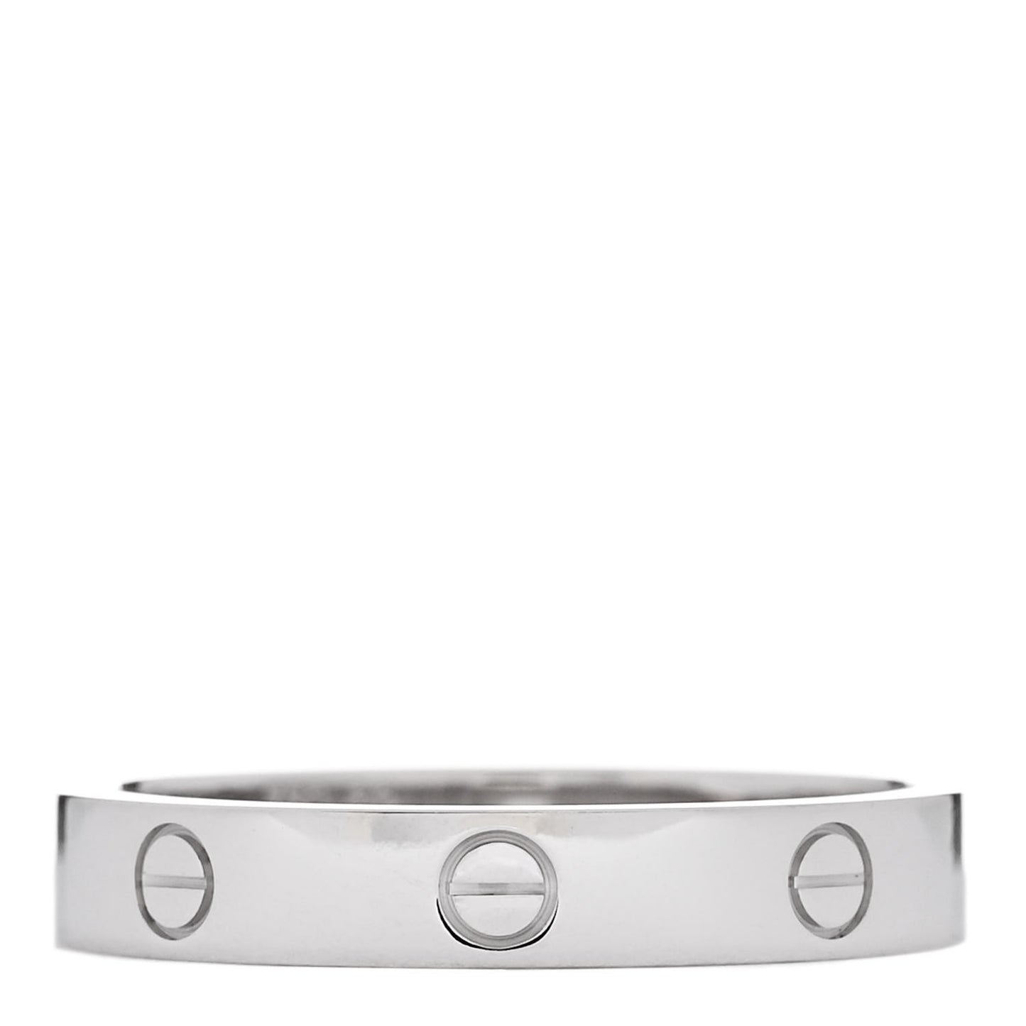 18K White Gold Diamond 4mm LOVE Wedding Band Ring 63 10.25 63/10.5