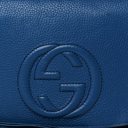 Gucci Pebbled Calfskin Medium Soho Flap Crossbody Caspian 9 of 14
