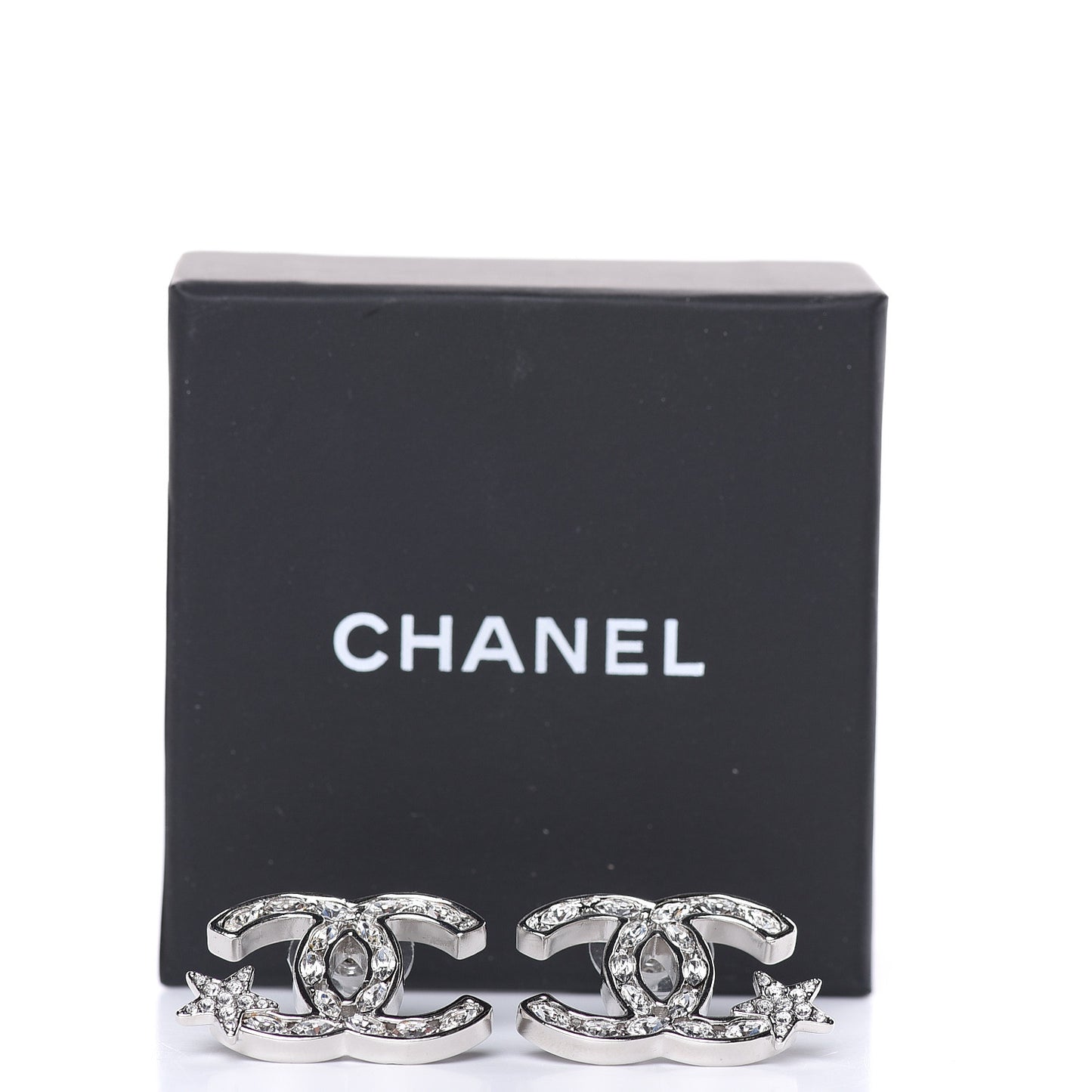Crystal CC Starfall Earrings Silver