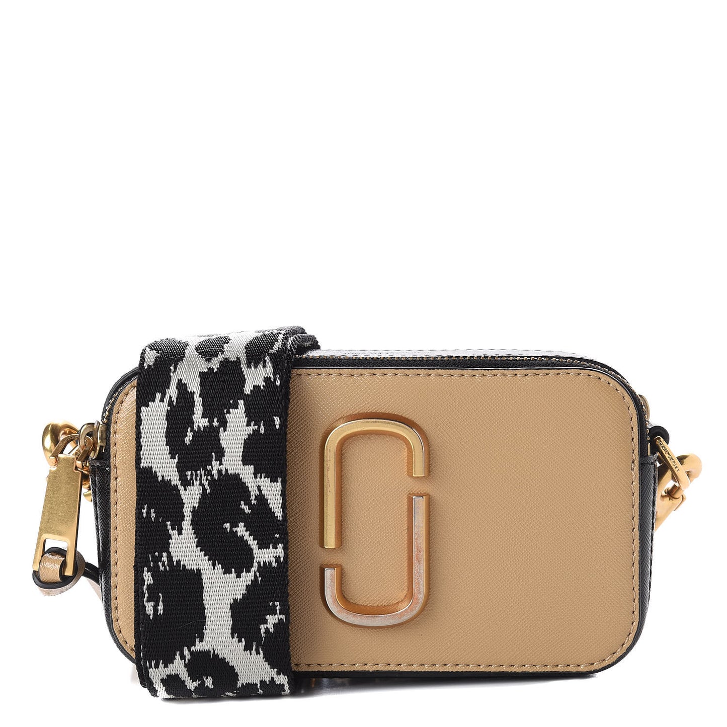 Saffiano Small Snapshot Camera Bag Beige