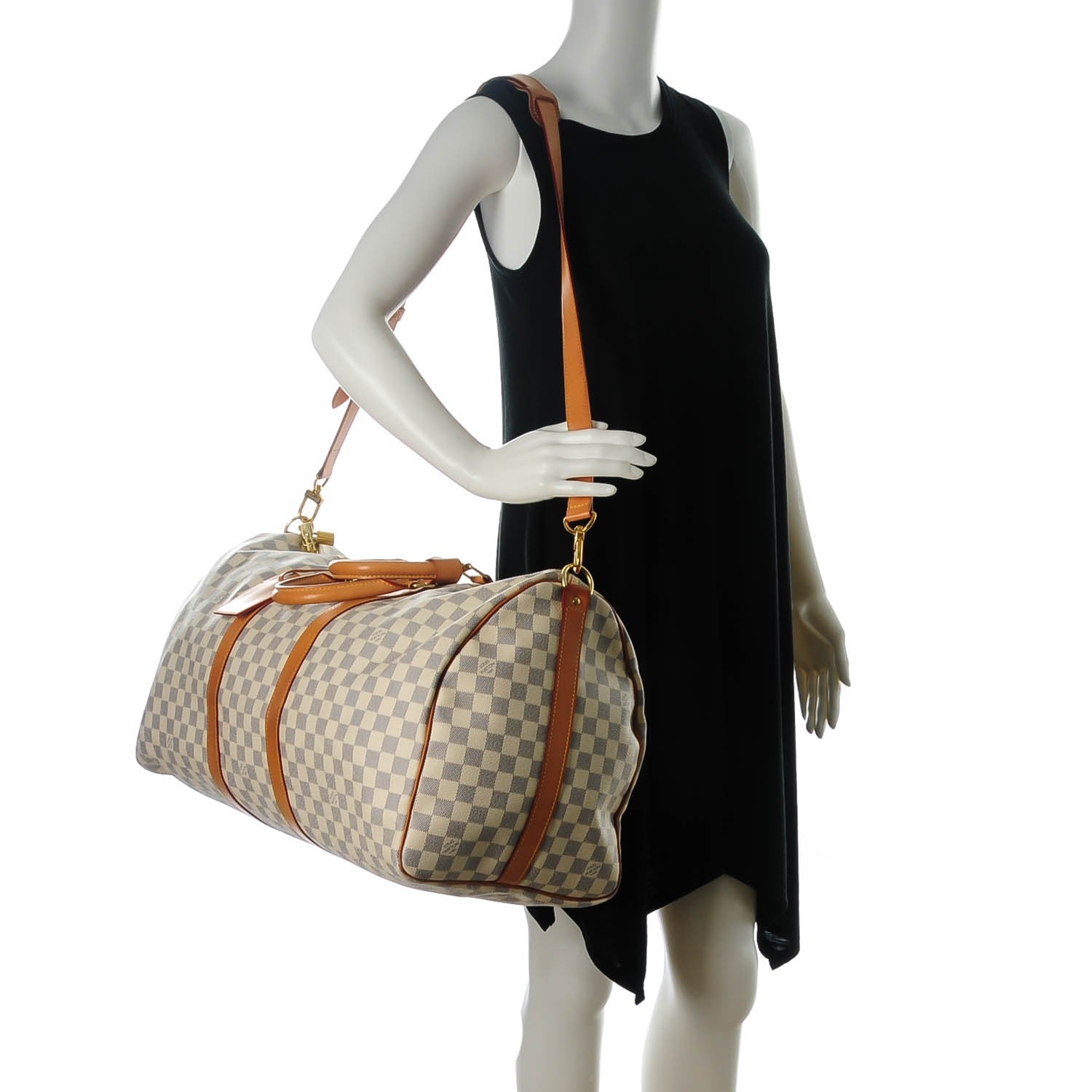 Louis Vuitton Damier Azur Keepall Bandouliere 55 2 of 8