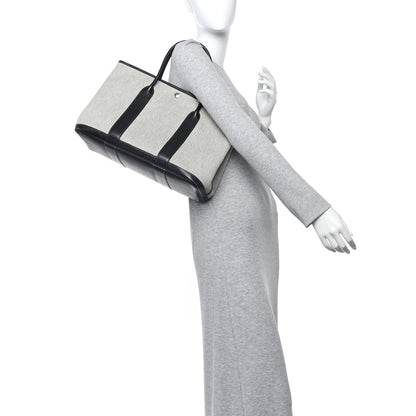 Hermes Buffle Skipper Toile Garden Party 36 MM Tote  Black 3 of 11