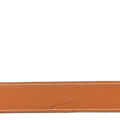 Hermes Epsom Box Strie H Belt 90 White Gold 6 of 7