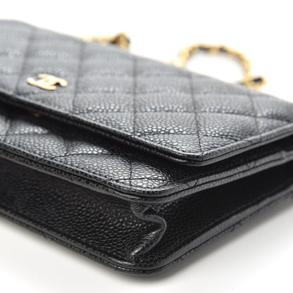 Chanel Caviar Quilted Wallet On Chain WOC Black 10 of 11
