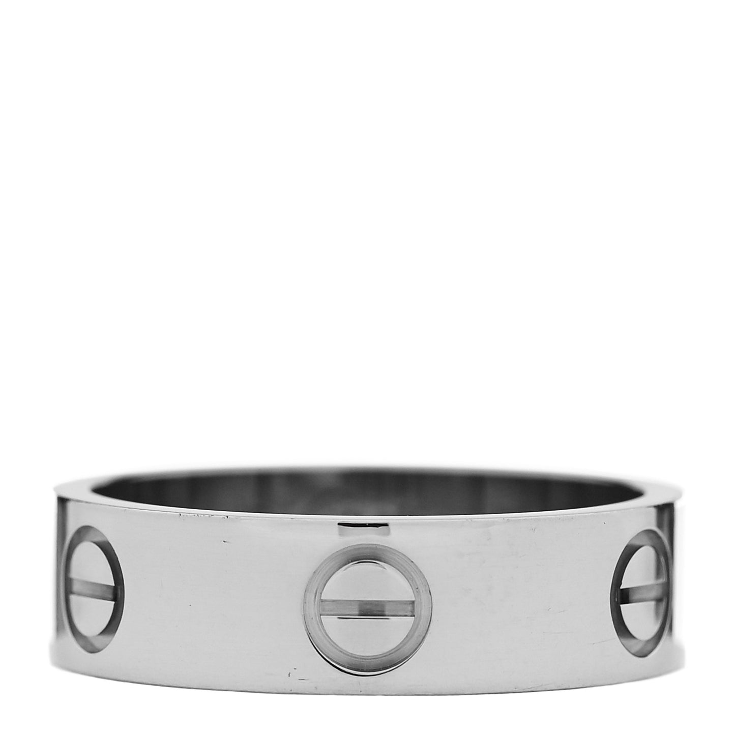 18K White Gold 5.5mm LOVE Ring 55 7.25