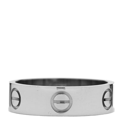 Cartier 18K White Gold 5.5mm LOVE Ring 55 7.25 1 of 7