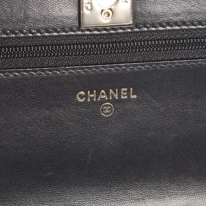 Chanel Lambskin Quilted Trendy CC Wallet On Chain WOC Black 6 of 10