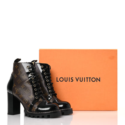 Louis Vuitton Patent Calfskin Monogram Star Trail Ankle Boots 40 Black 15 of 15